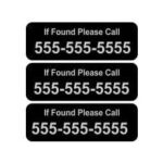 Comfort House Drone Registration Stickers – FAA Drone Labels for Registration Number – Customized ID Tags Set of 3 with FAA Number OR If Lost Call Phone Number # M0086
