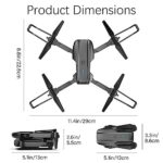 Mini Drone with 4K Dual HD Camera, FPV Foldable Drone with Carrying Case, One Key Take Off/Land, Circle Fly, Waypoint Fly, Altitude Hold, Headless Mode, Toys Gifts for Adults (Black)