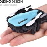 SIMREX X300C Mini Drone RC Quadcopter Foldable Altitude Hold Headless RTF 360 Degree FPV Video WiFi 720P HD Camera 6-Axis Gyro 4CH 2.4Ghz Remote Control Super Easy Fly for Training Blue