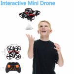 B bangcool Mini Drone, 2.4GHz Interactive Drone Gesture Sensing Mini Quadcopter Drone UFO Quadcopter with 6-Axis Gyroscope, Headless Mode 3D Flip One Key Return (Red)
