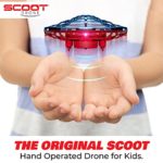Force1 Scoot Combo Hand Operated Drone for Kids or Adults – Hands Free Motion Sensor Mini Drone, Easy Indoor Rechargeable UFO Flying Ball Drone Toy for Boys and Girls (Red/Blue)