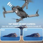 NEHEME NH525 Foldable Drones with 1080P HD Camera for Adults, RC Quadcopter WiFi FPV Live Video, Altitude Hold, Headless Mode, One Key Take Off for Kids or Beginners with 2 Batteries