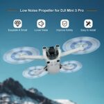 iEago RC Mini 3 Pro Propeller Low Noise Blade Multicolor CW & CCW Props for DJI Mini 3 Pro Drone Accessories, 8 Pcs (Blue)