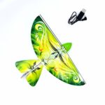 Self Flying eBird Green Parrot – Electronic Flying Bird Toy Drone. Adjust The Rudder to Make The Flapping Wings Bird Fly Forward and Back to You. 3 Flying Models! No Remote Control Needed