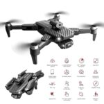 Black Falcon™ , Black Falcon 4k Drone (with Camera), Foldable Drone, Miniature Drone With Height Setting Function, Six-pass Gyroscope, Gesture Photo, Video Recording, Headless Mode, Emergency Stop, Trajectory Flight, Gravity Sensing, and Auto-photography for Adults and Children. (Black)