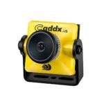 Caddx FPV Camera, Turbo Micro F1 FPV Came 1/3″ CMOS Sensor 1200 TVL 2.1mm IR Blocked NTSC/PAL 4.5V-40V Wide Voltage for FPV Racing Drone, 5g, Yellow