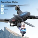 Drone with Camera, Mini Drone for Kids with 1080P HD FPV Camera, Brushless Motor, One Key Take Off/Land, Optical Flow Positioning, 360°Flip, Waypoint Fly, Gestures Selfie, 3 Speeds, 2 Batteries, Toys for Beginners