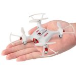 Newest Syma X20 Mini Pocket Drone Headless Mode 2.4Ghz Nano LED RC Quadcopter Altitude Hold White