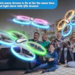 Q9s Drones for Kids,Cool RC Drone with Altitude Hold and Headless Mode,Hobby Quadcopter with Blue&Pink Light,2 Batteries and Remote Control,Birthday and Xmas Gifts Toys for Boys and Girls,Pink