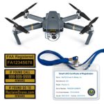 FAA Drone Labels (2 sets of 3) + FAA UAS Registration ID Card for COMMERCIAL pilots + Lanyard and ID Card holder