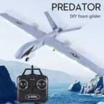 Luminda RC Plane, Z51 RC Airplane Predator Drone with LED Lights, 2.4GHz 2CH RC Glider Ready to Fly, EPP Fixed-Wing RC Aircraft Outdoor Toys for Kids and Adults