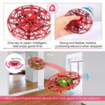Mini Drone For Kids, Hand Operated Flying Toy With 360° Rotating and LED Light, Easy Indoor Outdoor Hand Controlled Flying Ball, USB Rechargeable Mini UFO Drone for Boys & Girls