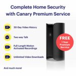 Canary View Indoor Home Security Camera with Premium Service (1 YR FREE Incl.) | 1080p HD, 2-Way Talk, 30-Day Video History, Person Detection, One-tap to Police, Alexa, Google, Baby Monitor, WiFi IP