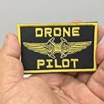 Drone Pilot UAS Wings Embroidered Tactical Hook and Loop Morale Patch Border Patrol Security Military Army Marines Ships Free from The USA PAT-753