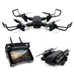 LBLA Drone with Camera,WIFI FPV Quadcopter with 720P HD Camera Live Video, Headless Mode 2.4GHz 4 CH 6 Axis Gyro Foldable RTF RC Quadcopter Black