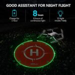 STARTRC Drones Landing Pad with LED Light, Luminous Universal Portable Helipad for DJI Mini 4 Pro/Mini 3 Pro/Air 3/Mavic 3 Pro/DJI Avata FPV Drone Accessories(21.6inch)
