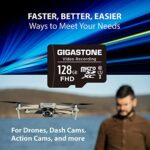 GIGASTONE 128GB 10-Pack Micro SD Card, 4K Video Pro, GoPro, Surveillance, Security Camera, Dash Cam, Drone, 85MB/s MicroSDXC Memory Card UHS-I Class 10, with Adapter