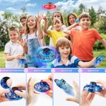 Flying Spinner Mini UFO Drone, Ifly Spinner Fly UFO Flying Fidget Spinner, Magical Hand Controlled Boomerang Drone Cool Stuff Toys Gifts for 8 9 10+ Year Old Boys Girls Teens Indoor Outdoor Toys -Blue