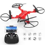 GoolRC T32 RC Drone Foldable with HD Camera Headless Mode 2.4GHz 4 Channel 6 Axis RTF RC Quadcopter Height Hold Easy Fly for Learning(RED)