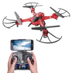 Holy Stone HS200 FPV RC Drone with HD Wifi Camera Live Feed 2.4GHz 4CH 6-Axis Gyro Quadcopter with Altitude Hold, Gravity Sensor and Headless Mode RTF Helicopter, Color Red