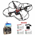 F180W FPV Drone Including 4 Batteries, Mini Drone with 720P HD Camera Live Video RC Quadcopter with 3D Flip Headless Mode APP Control Easy for Beginner