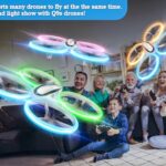 Q9s Drones for Kids,Cool RC Drone with Altitude Hold and Headless Mode,Hobby Quadcopter with Blue&Orange Light,2 Batteries and Remote Control,Birthday and Xmas Gifts Toys for Boys and Girls,Orange