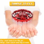 XINHOME Hand Operated Drone for Kids Adults – Hands Free Mini Drones for Kids, Easy Indoor Hand Drone, Flying Ball Drone Toys for Boys and Girls Gift (Red)
