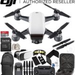 DJI Spark Portable Mini Drone Quadcopter (Alpine White) + DJI Spark Remote Controller Starter Bundle