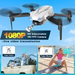 Mini Drone with Camera for Adults Kids – 1080P HD FPV Camera Drones with Carrying Case, Foldable Drone Remote Control Toys Gifts RC Quadcopter for Boys Girls with 2 Batteries, Headless Mode, One Key Start, Speed Adjustment, 3D Flips for Kids or Beginners