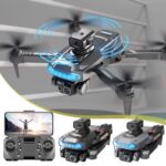 WiFi FPV Drone With 4K HD Camera – Altitude Hold Mode Foldable RC Drone, Quadcopter Circle Fly, Fashion Route Fly Altitude Hold Headless Mode (Black)
