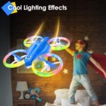 Lisoco Drone, Mini Drone for Kid and Beginner, Drone with Led Light, Small Indoor Rc Drone with 360 Flip, 2 Batteries, One Key Take Off Landing, Kids Flying Toy Gift for Boy and Girl?Dark Blue)