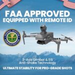 Falcon 4K Drone – RAZOR X Pro Upgrade Edition – Drones with Camera for Adults 4K – Obstacle Avoidance 3-axis Gimbal GPS Auto Return and Follow Mode – Long Flight Time – Remote ID FAA Compliance