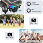 Drone with Camera for Kids and Adult Beginners,Foldable FPV,Brushless Motor,One Key Take Off/Land, Optical Flow Positioning, 360° Flip, Waypoint Fly,2Battery,Gift for adults,kids,beginners