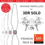 3DR Solo Built-in Nut Upgrade Propellers in White – x4 propellers