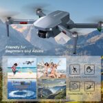 FPV Drone with 2 Camera for Adults and Kids, Foldable WIFI RC Quadcopter Remote Control Airplanes Kit with 2 Batteries,Advanced Brushless Motors, Long Range Video Transmission, 3D Flip, Auto Return Home,APP Control (Gray)