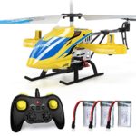 JJRC RC Helicopter, Aircraft with 4 Channel, Altitude Hold Flying Toy in Sturdy Alloy Material, Gyro Stabilizer Multi-Protection Drone for Kids and Beginners
